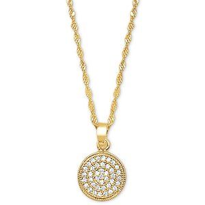 18K Gold Filled Mini Shield Pendant Necklace